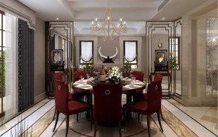 青浦圣堡别墅500平法式风格设计-设计效果图