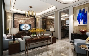 金地格林白金院邸425平别墅项目装修设计-设计效果图