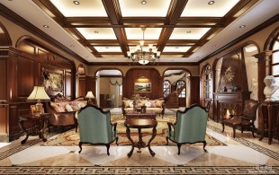 【枫丹白露别墅】500平新古典美式设计-设计效果图