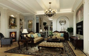 南郊中华苑两河流域别墅项目装修设计-设计效果图