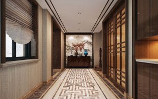 康桥半岛220平别墅装修新中式设计-设计效果图