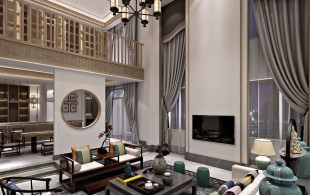 新中式风格别墅设计案例展示-效果图