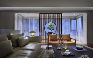 中粮海景壹号大平层新中式风格设计-效果图