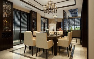 中信泰富朱家角新城别墅中式风格设计-设计效果图