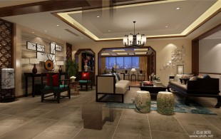 九龙仓兰宫别墅煮干休新中式混搭风格设计！-设计效果图