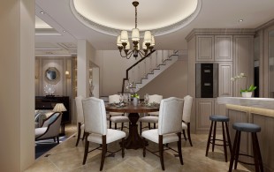 达安圣芭芭花园别墅美式风格设计！-效果图